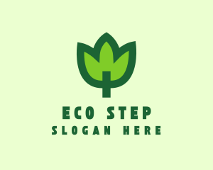 Green Eco Leaf logo design