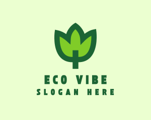 Green Eco Leaf logo design