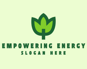 Green Eco Leaf logo design