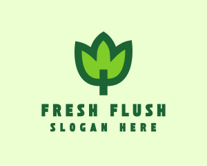 Green Eco Leaf logo design