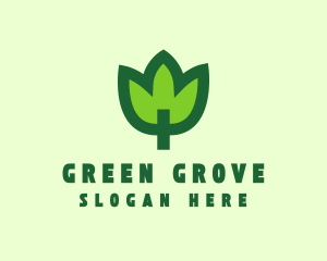 Green Eco Leaf logo design