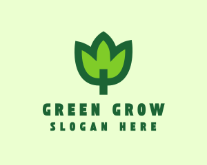 Green Eco Leaf logo design