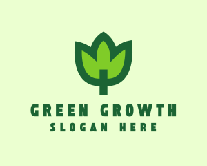 Green Eco Leaf logo design