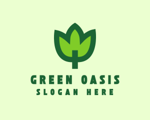 Green Eco Leaf logo design