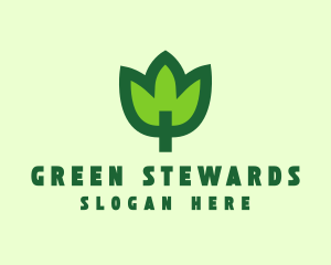 Green Eco Leaf logo design