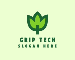 Green Eco Leaf logo design