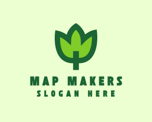 Green Eco Leaf logo design