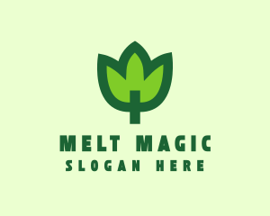 Green Eco Leaf logo design