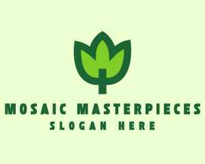 Green Eco Leaf logo design