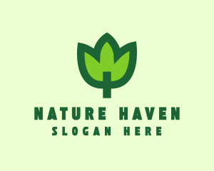 Green Eco Leaf logo design