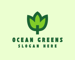 Green Eco Leaf logo design