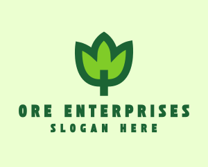 Green Eco Leaf logo design