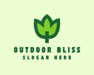 Green Eco Leaf logo design