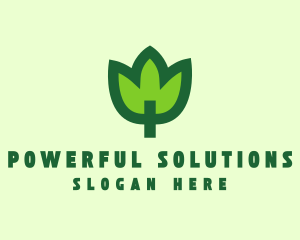 Green Eco Leaf logo design