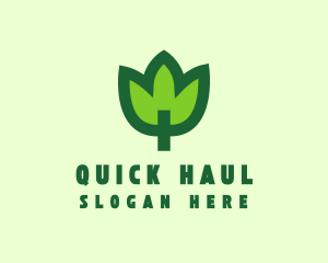 Green Eco Leaf logo design