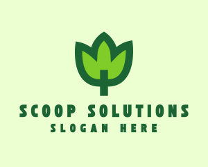 Green Eco Leaf logo design