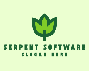 Green Eco Leaf logo design