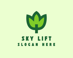 Green Eco Leaf logo design