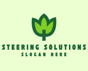 Green Eco Leaf logo design