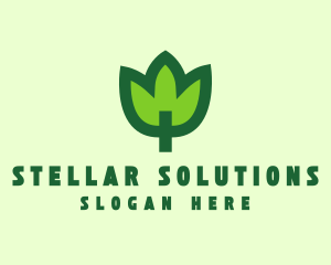 Green Eco Leaf logo design