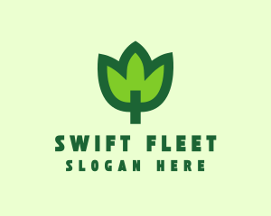 Green Eco Leaf logo design