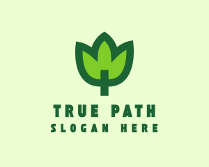 Green Eco Leaf logo design