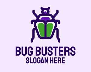Violet Beetle Insect logo