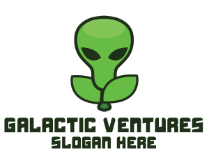 Green Alien Fruit logo design