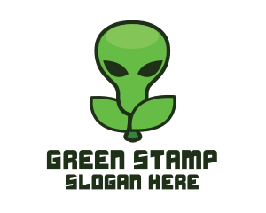 Green Alien Fruit logo design