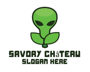 Green Alien Fruit logo design