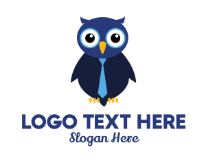 Cute Blue Owl logo