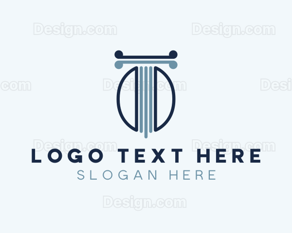 Column Pillar Letter T Logo