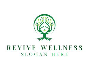 Wellness Tree Woman logo design