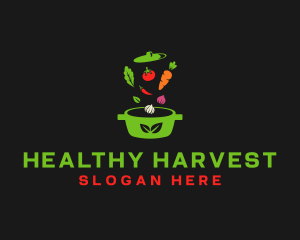 Healthy Vegetable Pot logo design