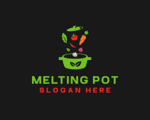 Healthy Vegetable Pot logo design