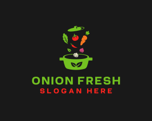 Healthy Vegetable Pot logo design