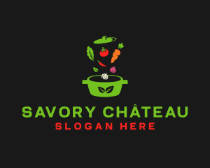 Healthy Vegetable Pot logo design