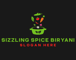 Healthy Vegetable Pot logo design