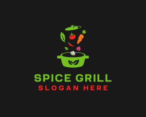 Healthy Vegetable Pot logo design