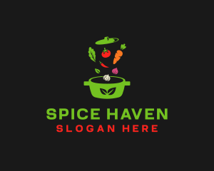 Healthy Vegetable Pot logo design