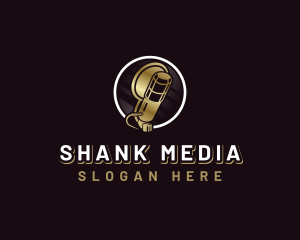 Microphone Broadcast Media logo design