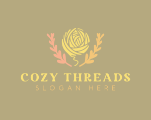 Flower Yarn Fiber logo design