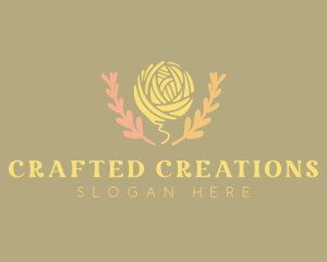 Flower Yarn Fiber logo design