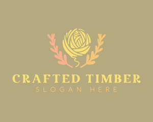 Flower Yarn Fiber logo design