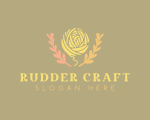 Flower Yarn Fiber logo design