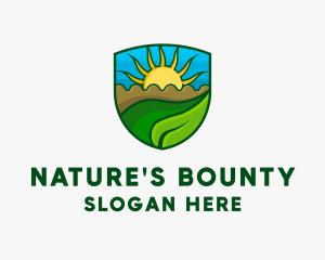 Nature Sunrise Badge logo design