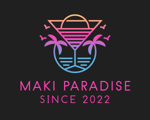 Sunset Cocktail Beach Resort  logo design