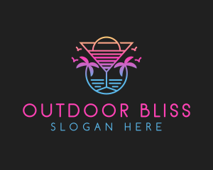 Sunset Cocktail Beach Resort  logo design