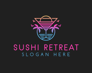 Sunset Cocktail Beach Resort  logo design