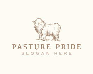 Sheep Livestock Animal logo